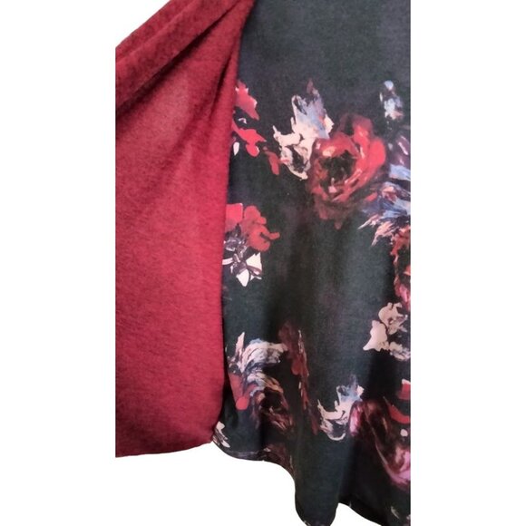 White Stag Plus Size XL (16-18) Top Cardigan Open-Front attached Floral Inner - Picture 3 of 9